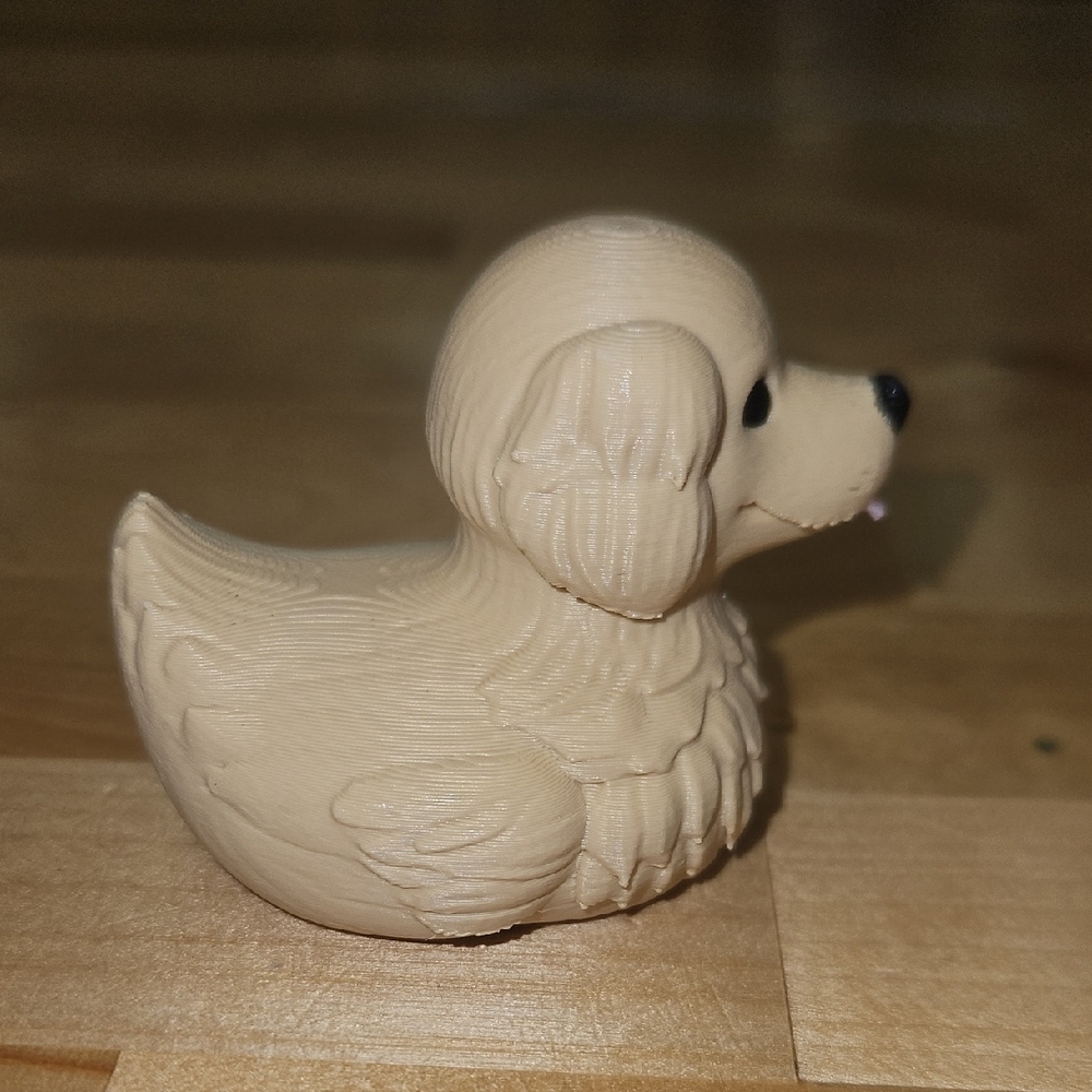 3D Printed Golden Retriever Duck Figurine Nwot - Picture 4 of 5